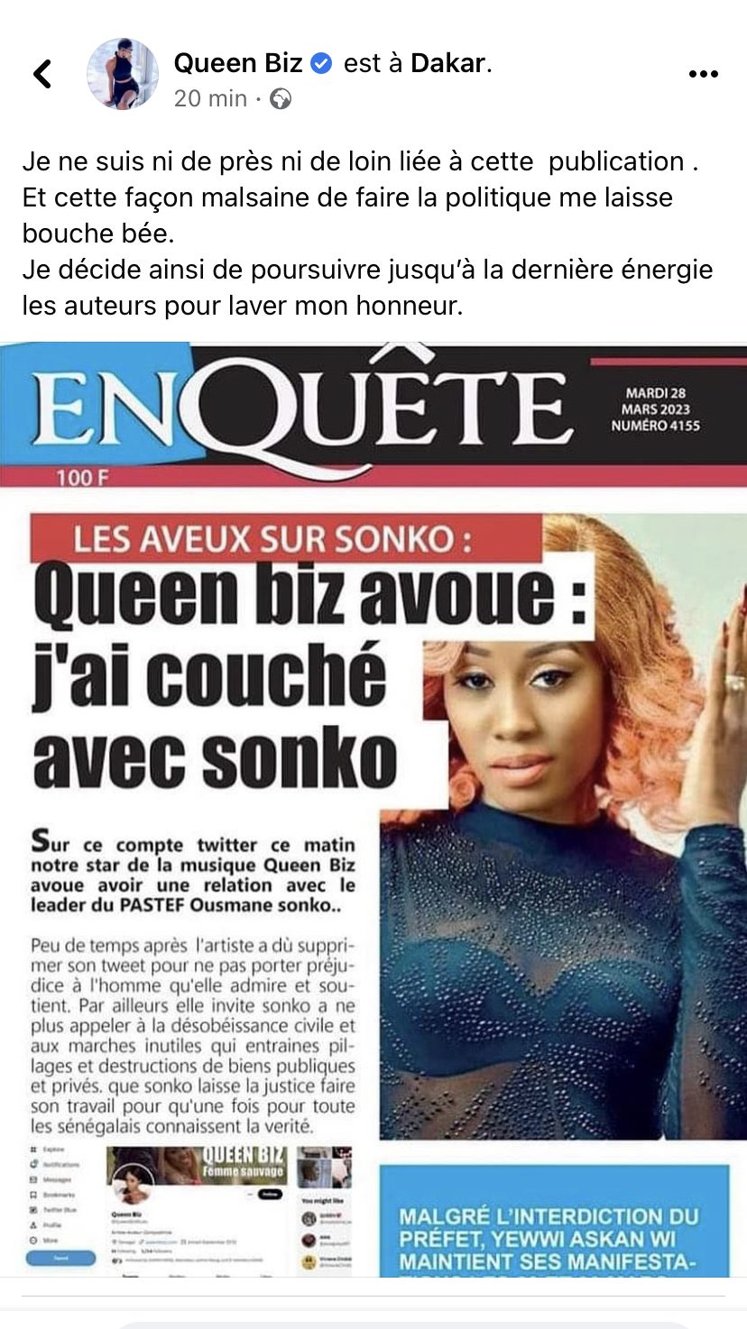 Queen biz porte plainte